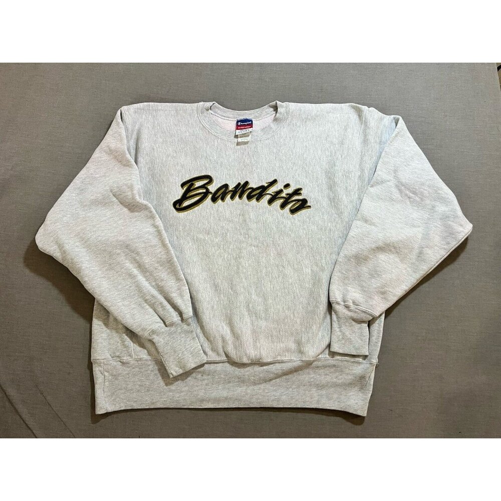 Vintage Champion Reverse Weave Bandito Crewneck Sweatshirt L Gray Long‎ Sleeve.